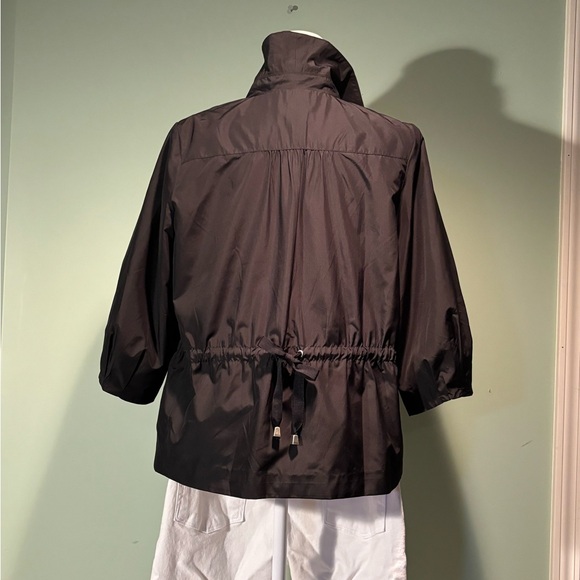 Women’s black 3/4 length satin jacket size 10 - Picture 7 of 12